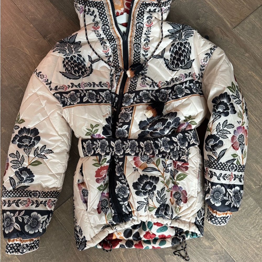 FARM Rio Multicolor Floral Puffer Jacket